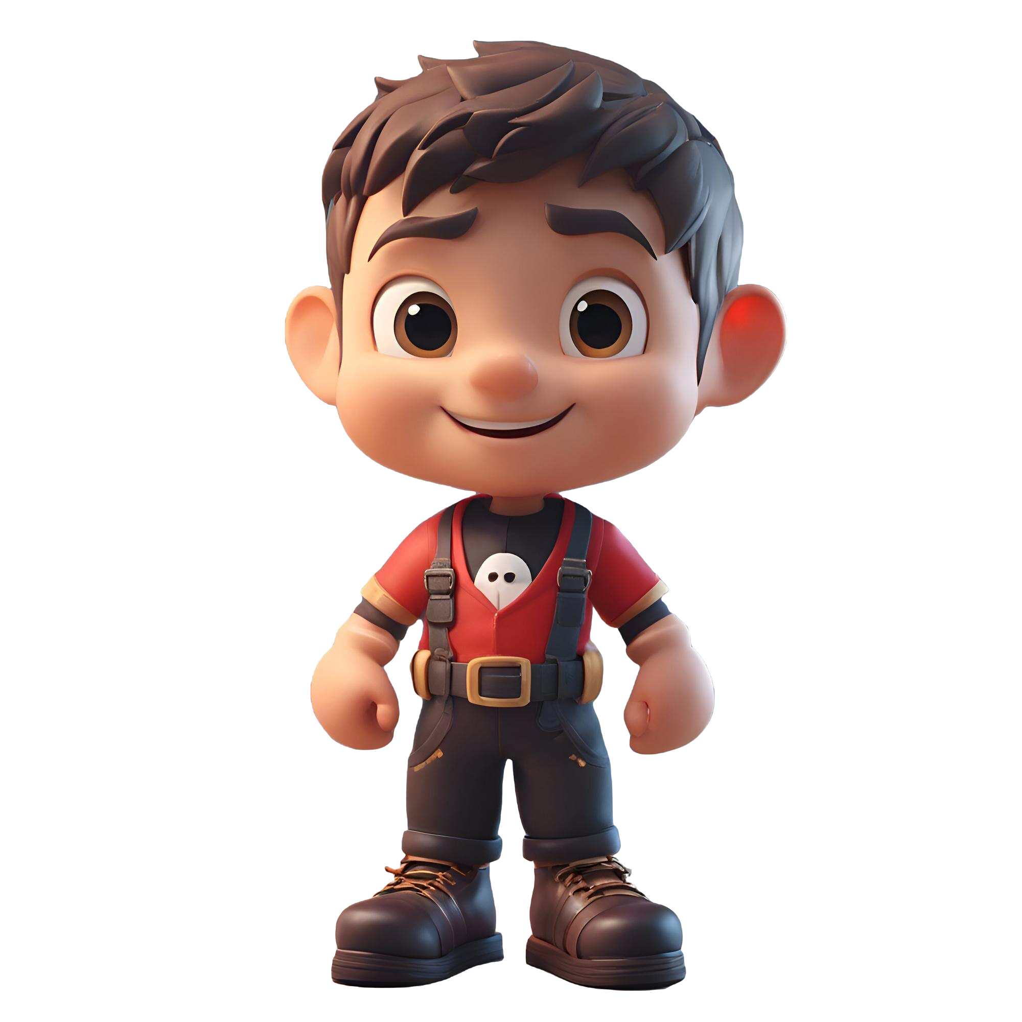 3d-render-cute-little-boy-wearing-cowboy-costume