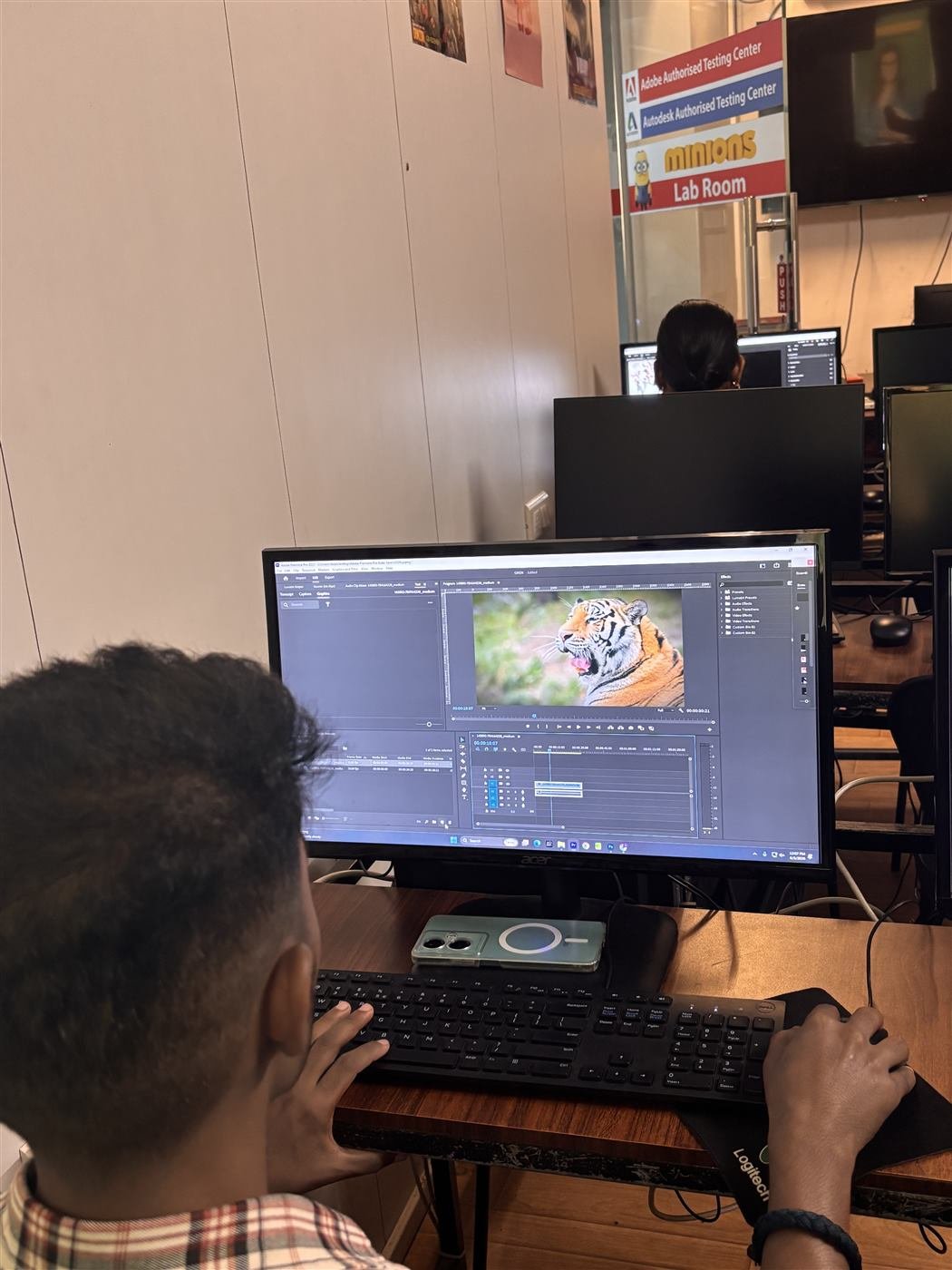 Hands-on Premiere Pro training in the Adobe Authorized Training Center lab